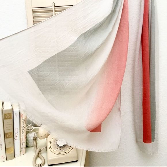 Do Everything in Love Light Gauzy Ombré Wrap Scarf, Polyester Viscose NWT - Picture 5 of 7